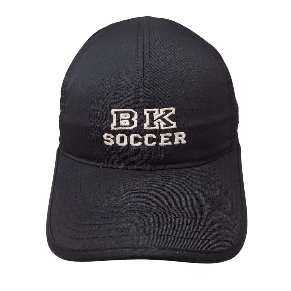 BK Soccer Strapback Hat Black OSFM Embroidered Nike Featherlight